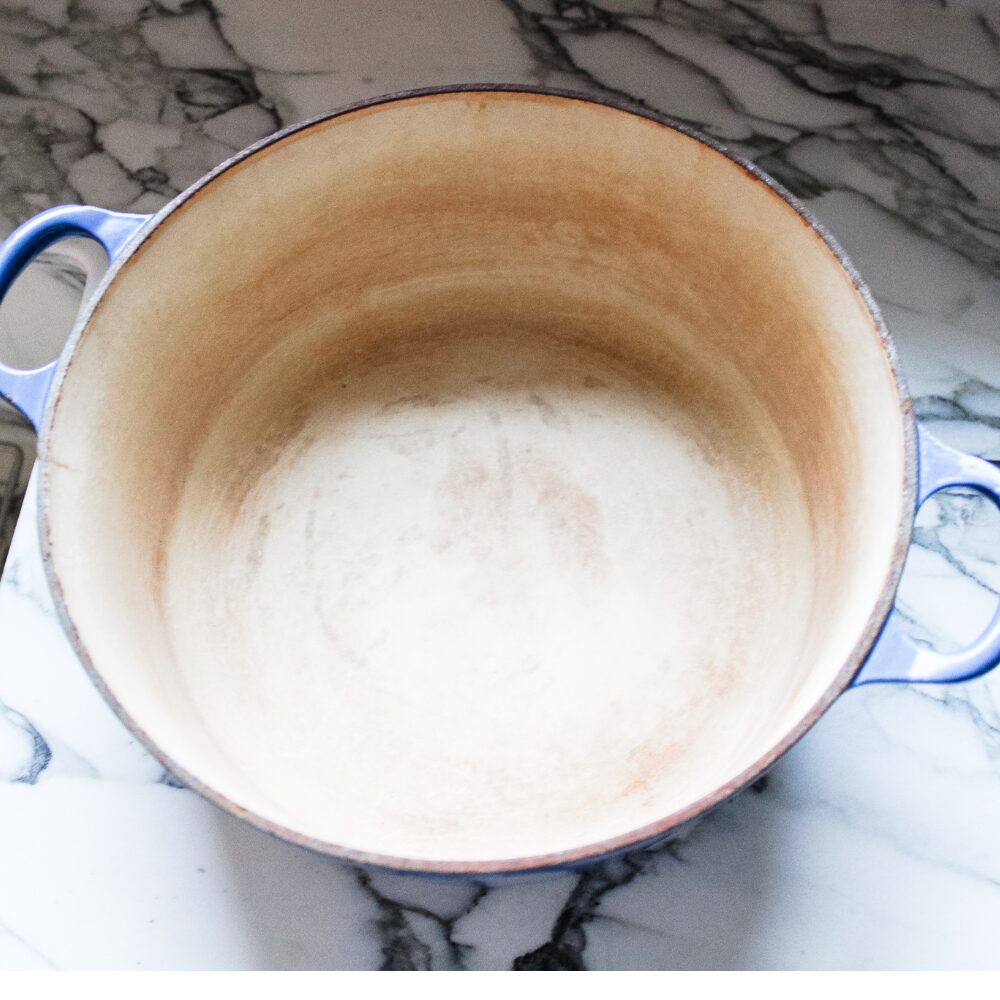 After Cleaning Le Creuset Dutch Oven