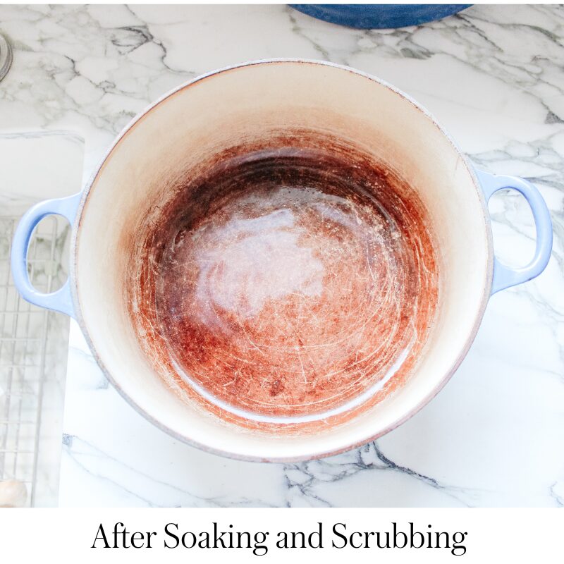 After Soaking Le Creuset Dutch Oven