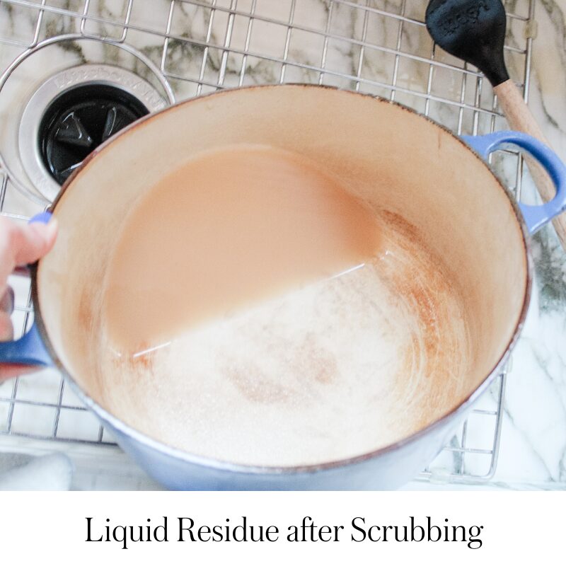 Liquid residue deep cleaning le creuset dutch oven